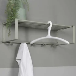 Wohnen 70x19x29 Stahlgarderobe in Graugrün lackiert - Itulian