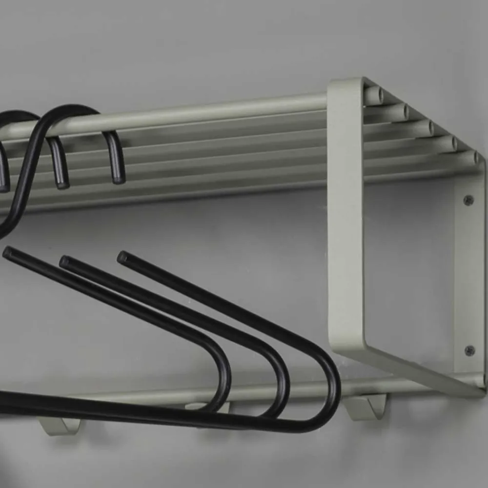 Wohnen 70x19x29 Stahlgarderobe in Graugrün lackiert - Itulian