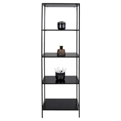 Wohnen 51x170x36 Stahlregal in Schwarz lackiert - Esbessa