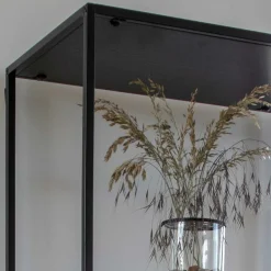 Wohnen 51x170x36 Stahlregal in Schwarz lackiert - Esbessa