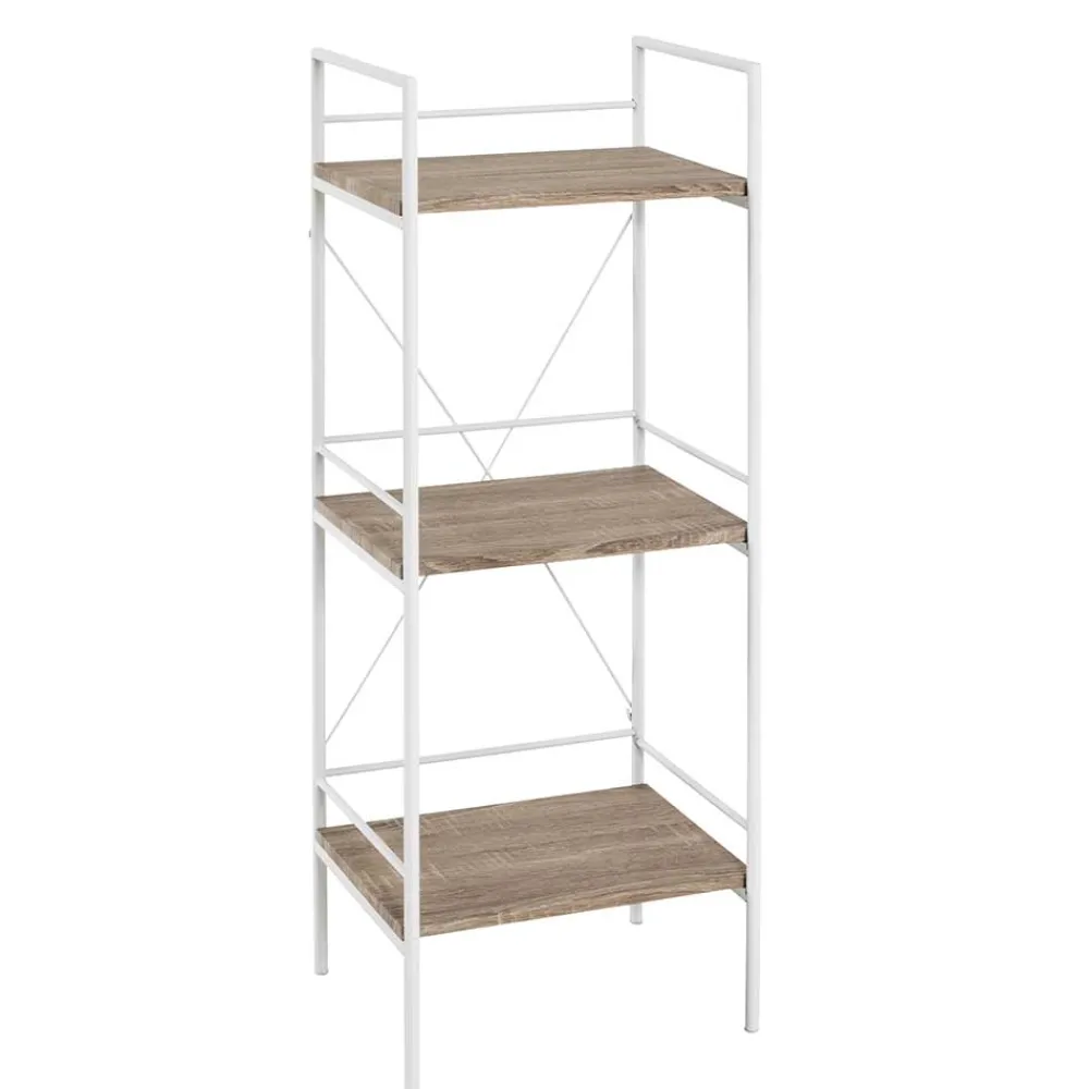 Wohnen Wohnzimmer-Regale|Küchenregale*34x96x27 Standregal in Eiche hell & Weiß - Cepters