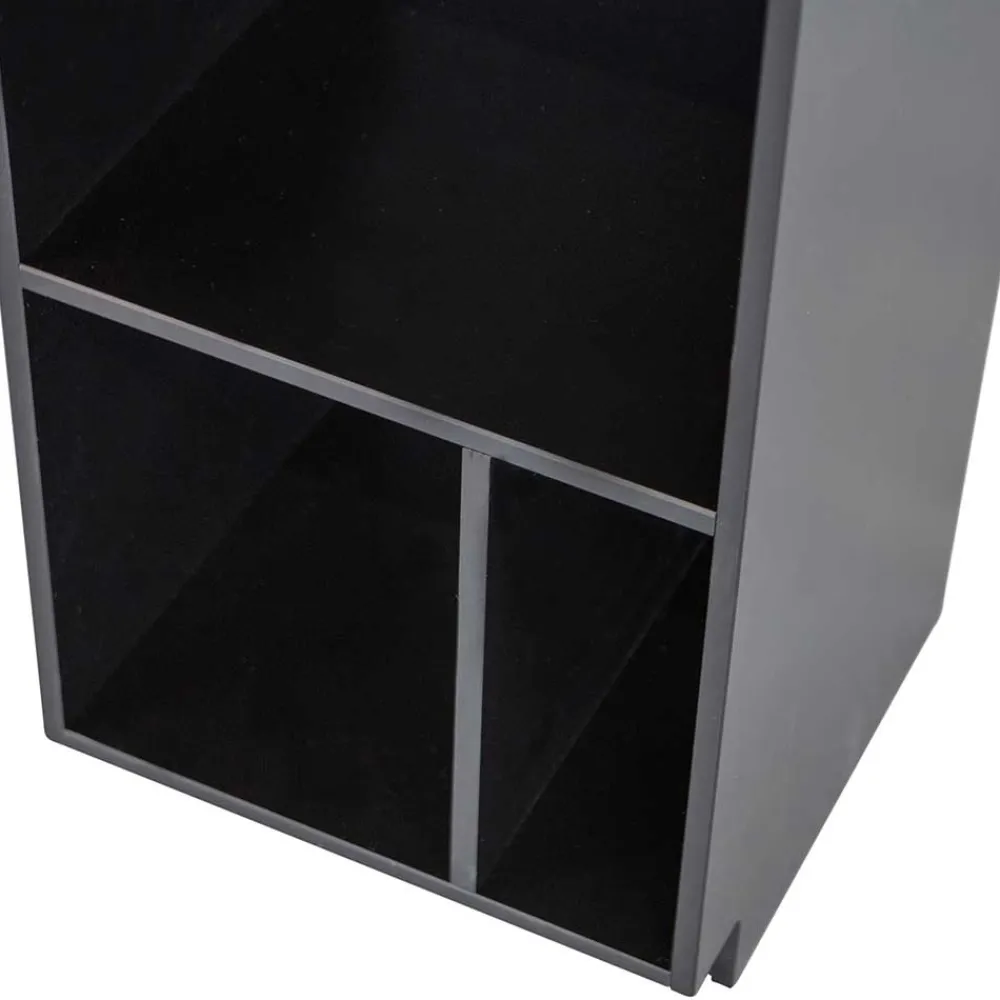 Wohnen Esszimmer-Vitrinen*40x210x40 Standregal in Schwarz aus Kiefer - Niwidus