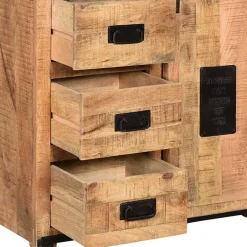 Wohnen 90x180x40 Stauraum Schrank im Industrial Style - Eswan