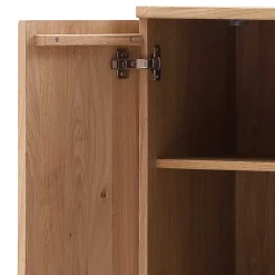 Wohnen 90x136x37 Stauraumvitrine als Highboard - Crupean