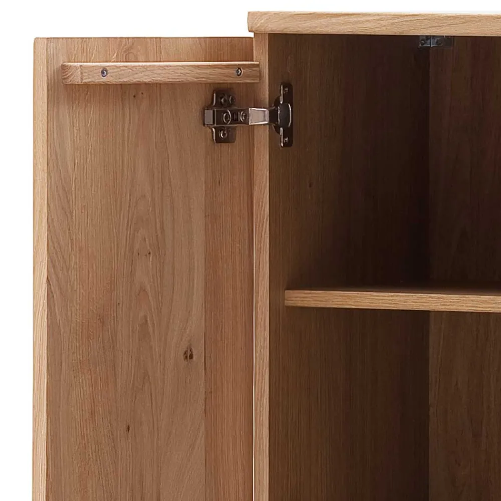 Wohnen 90x136x37 Stauraumvitrine als Highboard - Crupean