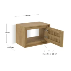 Wohnen Waschtisch|Waschbeckenunterschränke*60x40x41 Teak Badschrank für Wandmontage - Sojettes