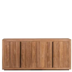 Wohnen 200x90x50 Teak Sideboard in Natur & Schwarz - Myons