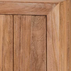 Wohnen 200x90x50 Teak Sideboard in Natur & Schwarz - Myons