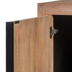 Wohnen 200x90x50 Teak Sideboard in Natur & Schwarz - Myons