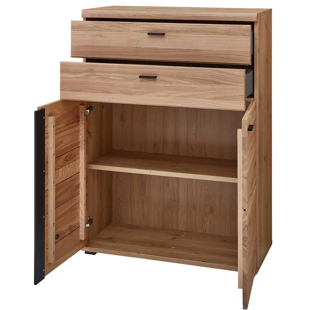 Wohnen Büroschränke*90x124x38 Teilmassiver Büroschrank modern - Emly