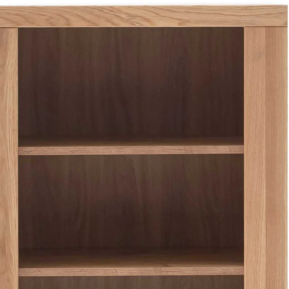 Wohnen 72x142x40 Teilmassives Regal mit drei Fächern & Tür - Vlacoma