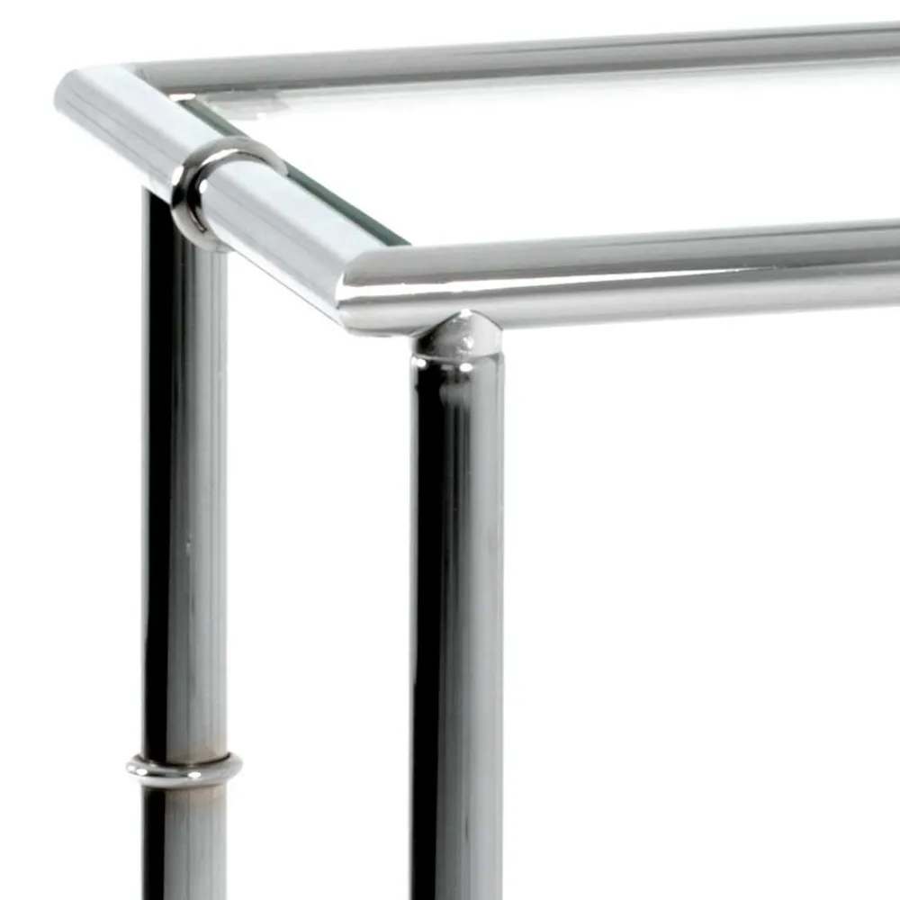 Wohnen Telefontische*50x75x25 Telefontisch mit zwei Glasplatten - Vasilio