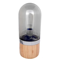 Wohnen 14x33x14 Tischleuchte aus Glas & Holz - Holly