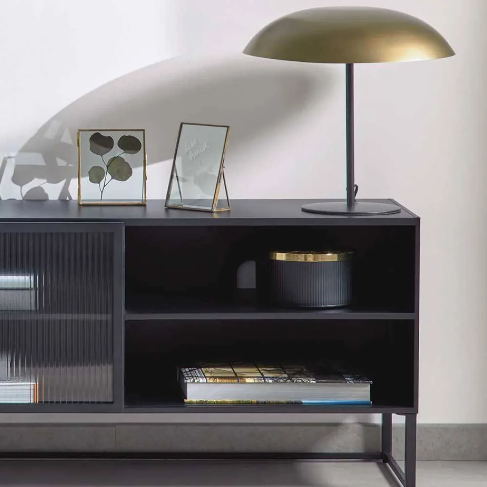 Wohnen 33x34x33 Tischleuchte im Pilz Design in Messing - Jaitur