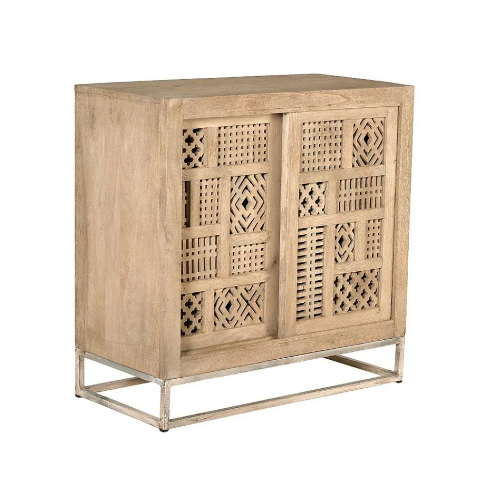 Wohnen 90x90x40 Türen-Kommode mit Ethno Flair - Valuta