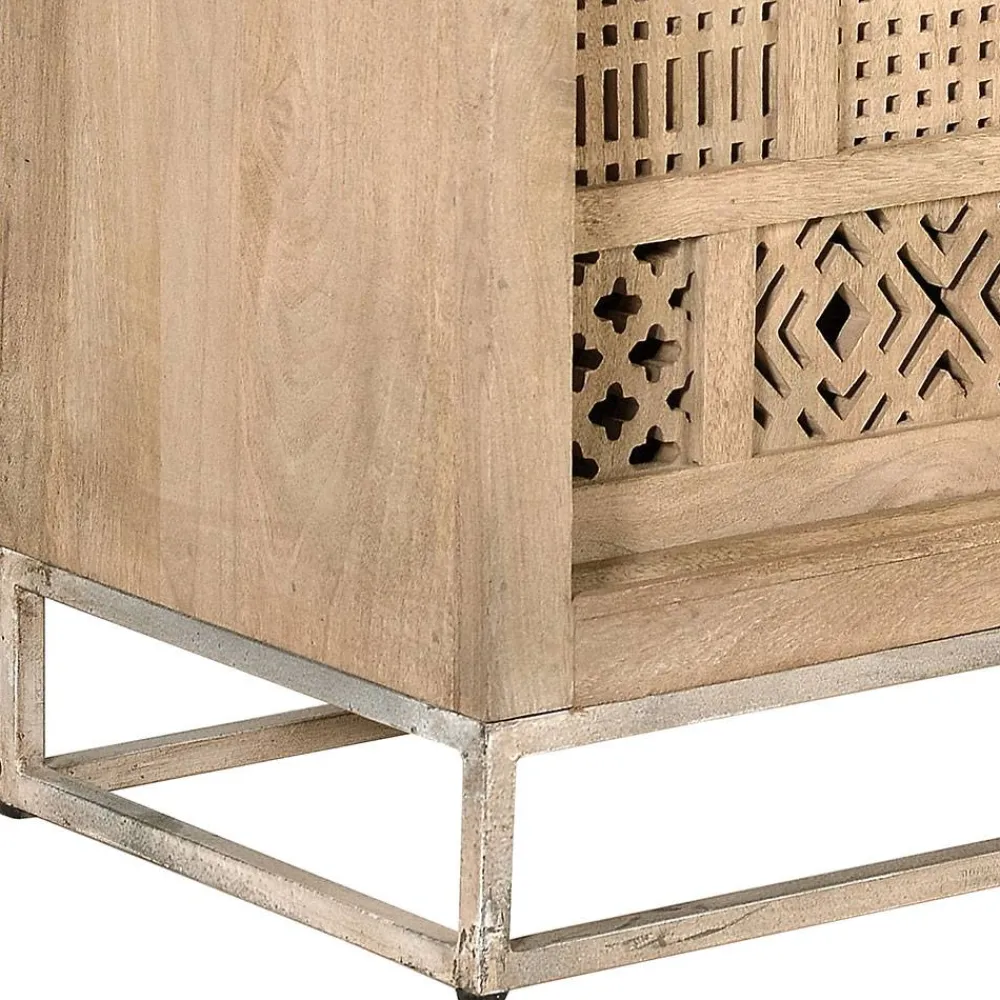 Wohnen 90x90x40 Türen-Kommode mit Ethno Flair - Valuta