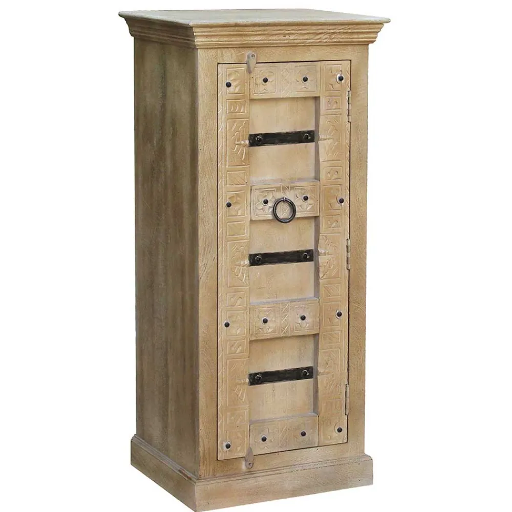 Wohnen Sideboards & Kommoden|Shabby Chic Möbel*55x120x45 1-türige Hochkommode im Shabby Chic - Abid