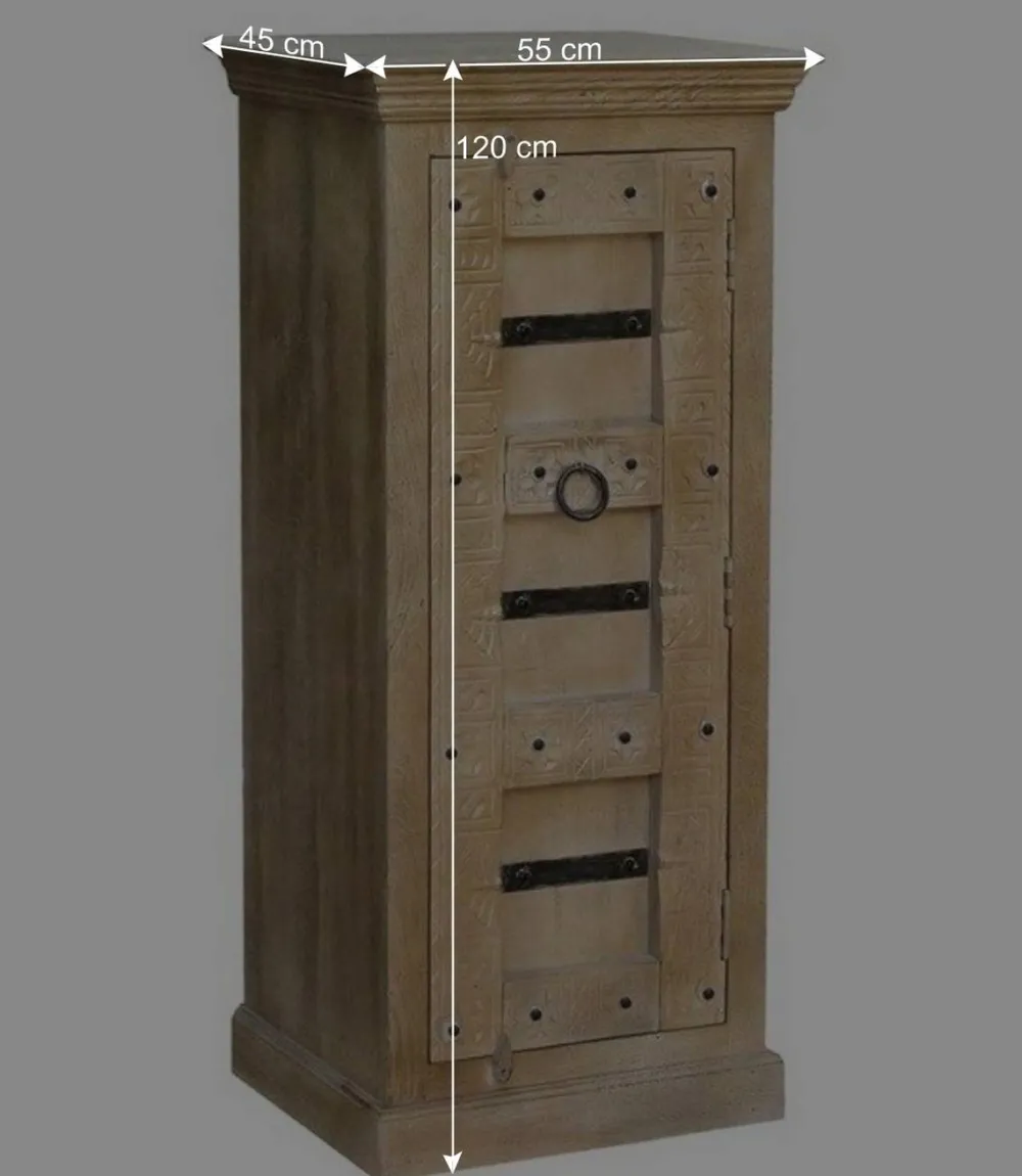 Wohnen Sideboards & Kommoden|Shabby Chic Möbel*55x120x45 1-türige Hochkommode im Shabby Chic - Abid