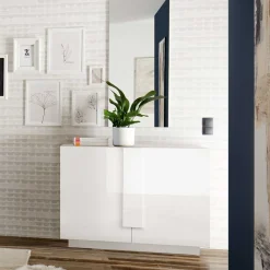 Wohnen 121x90x44 2-türige Kommode auf Sockel - Kerym