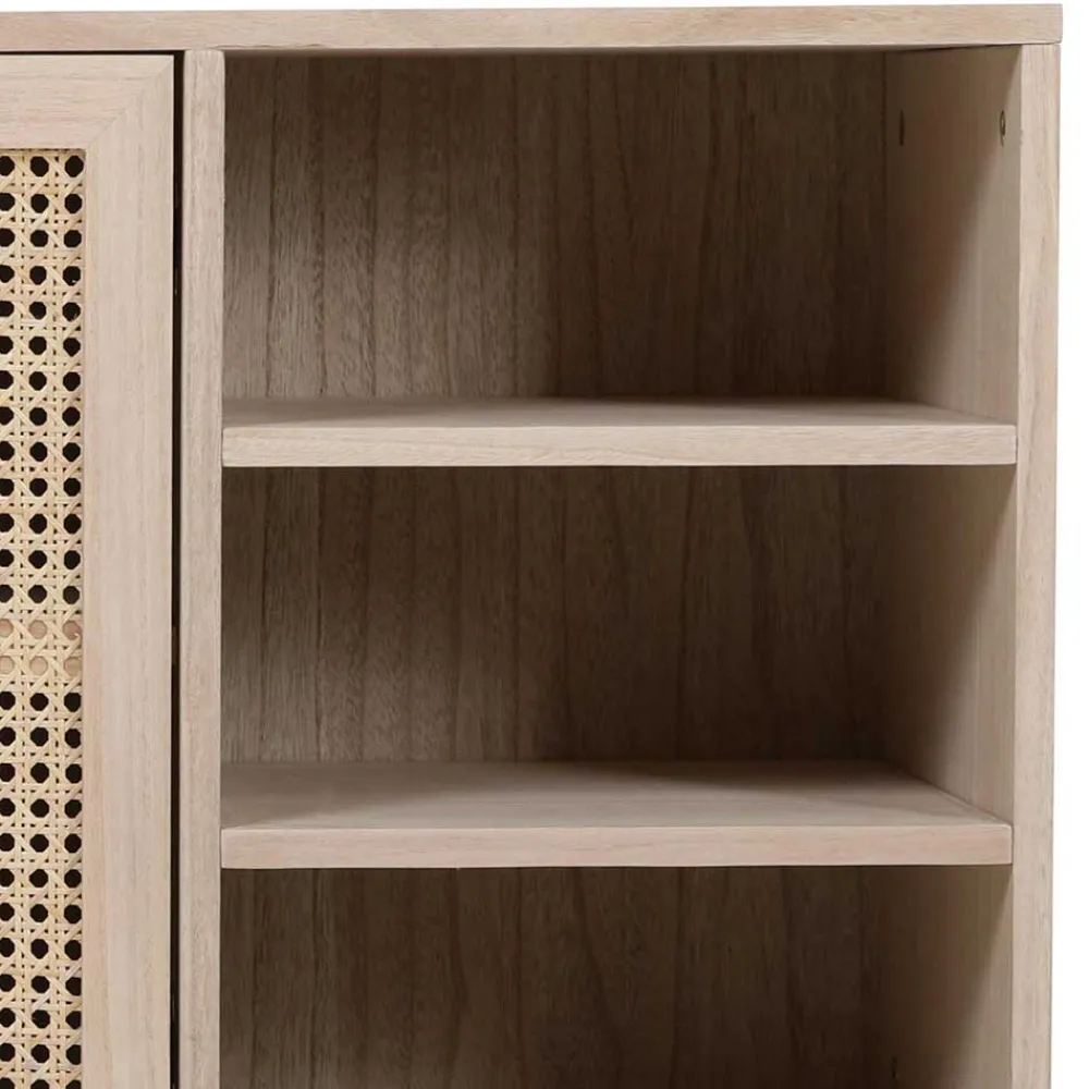 Wohnen 100x65x36 2-türige Kommode mit drei offenen Fächern - Oncinasa