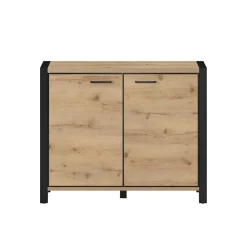 Wohnen 112x91x41 2-türige Kommode mit Metallgriffen - Zavorra