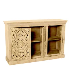 Wohnen 140x90x40 3-türige Kommode mit Schnitzerei - Runiasa