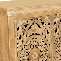 Wohnen 140x90x40 3-türige Kommode mit Schnitzerei - Runiasa