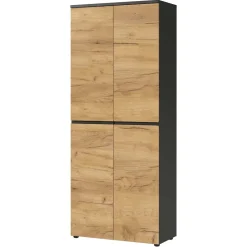Wohnen 80x197x40 2-türiger Aktenschrank in Wildeiche Optik - Contrage