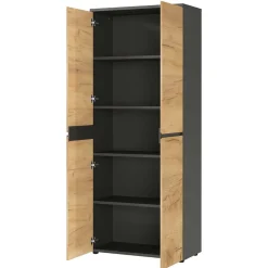 Wohnen 80x197x40 2-türiger Aktenschrank in Wildeiche Optik - Contrage