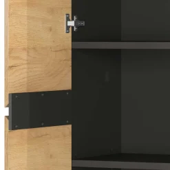 Wohnen 80x197x40 2-türiger Aktenschrank in Wildeiche Optik - Contrage