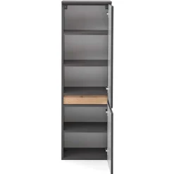 Wohnen 40x135x35 2-türiger Badschrank in Dunkelgrau - Agiruan