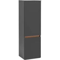 Wohnen 40x135x35 2-türiger Badschrank in Dunkelgrau - Agiruan
