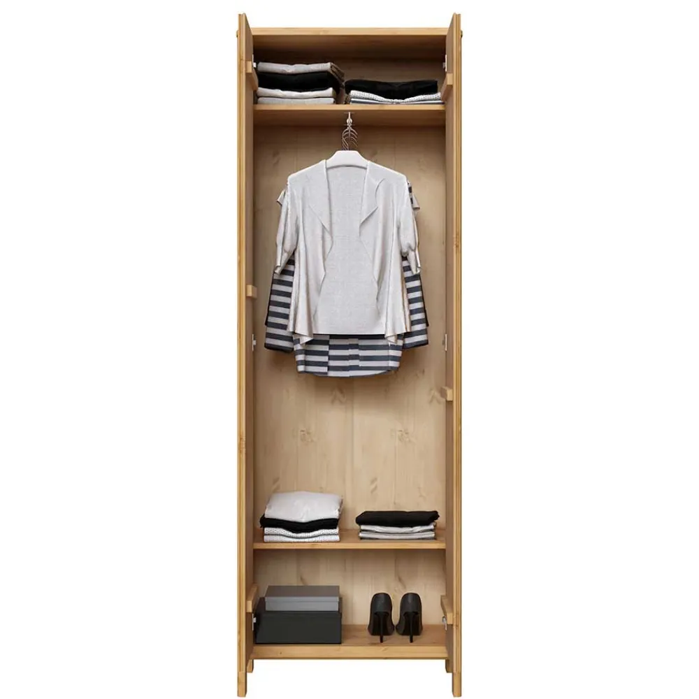 Wohnen 65x192x34 2-türiger Dielenschrank aus Kiefer - Etvina