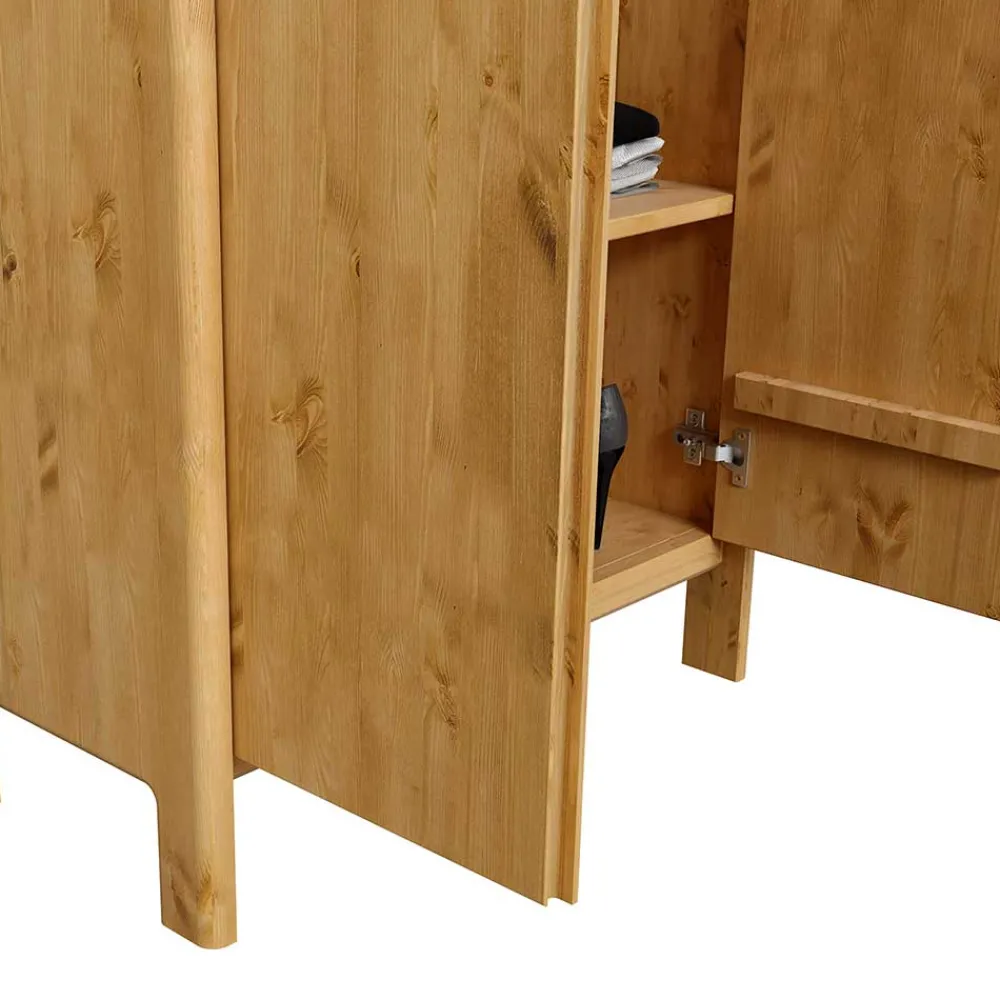 Wohnen 65x192x34 2-türiger Dielenschrank aus Kiefer - Etvina