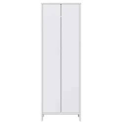 Wohnen 65x192x34 2-türiger Garderobenschrank in Weiß - Oranias