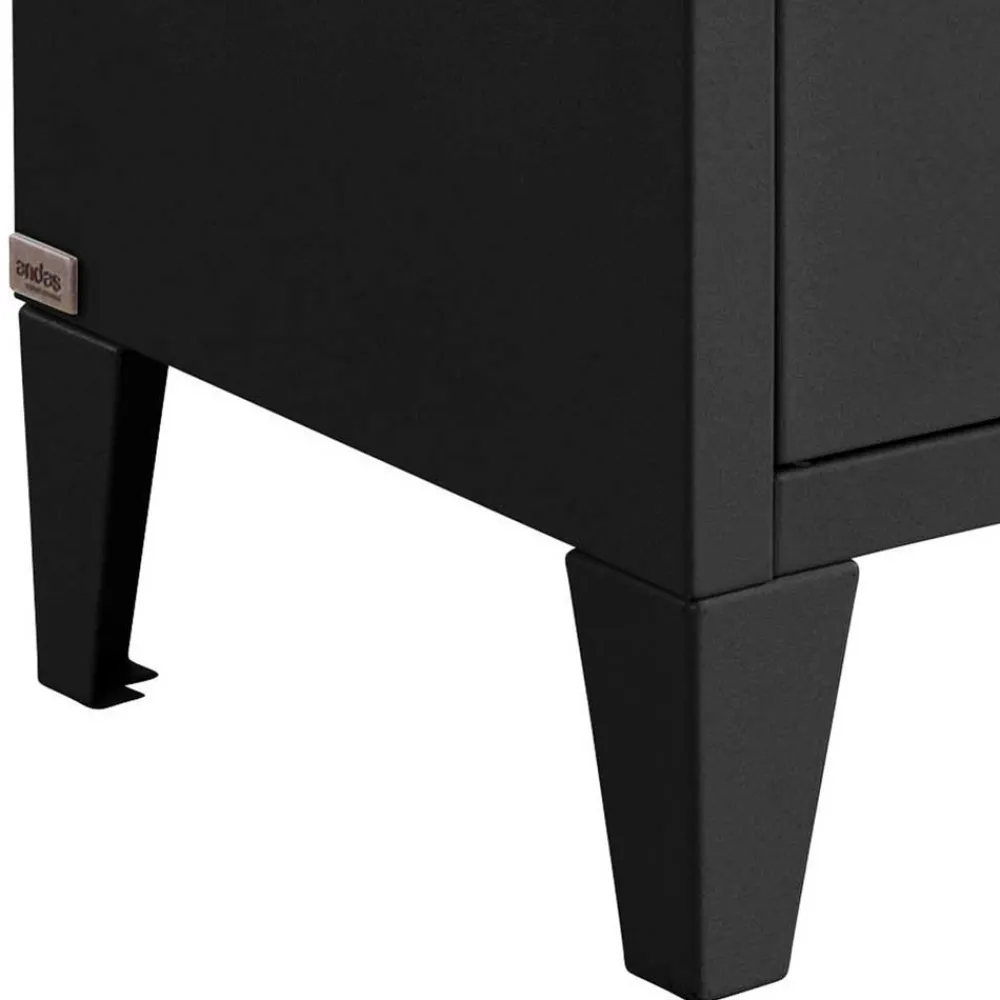 Wohnen 38x180x38 1-türiger Metallspind in Schwarz - Trio