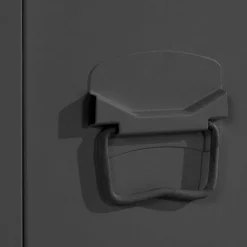 Wohnen 38x180x38 1-türiger Metallspind in Schwarz - Trio