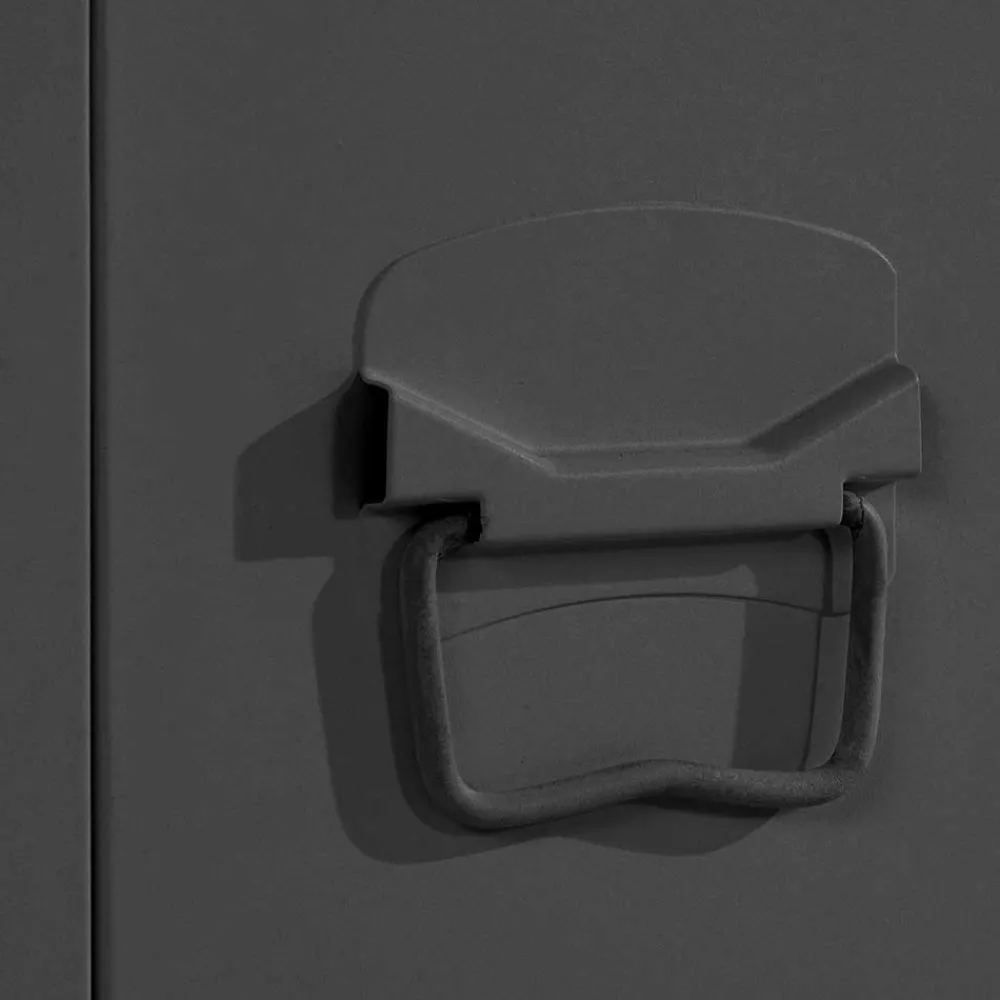 Wohnen 38x180x38 1-türiger Metallspind in Schwarz - Trio