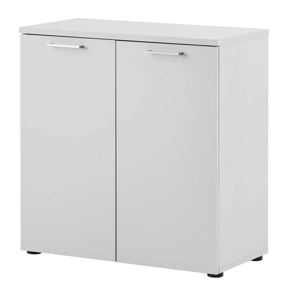 Wohnen Büroschränke*80x84x41 2-türiger Officeschrank in Lichtgrau - Bowsla