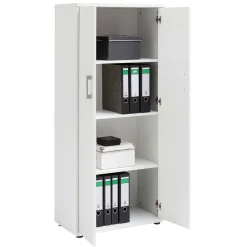 Wohnen Büroschränke*65x147x35 2-türiger Officeschrank in Weiß - Radiassu