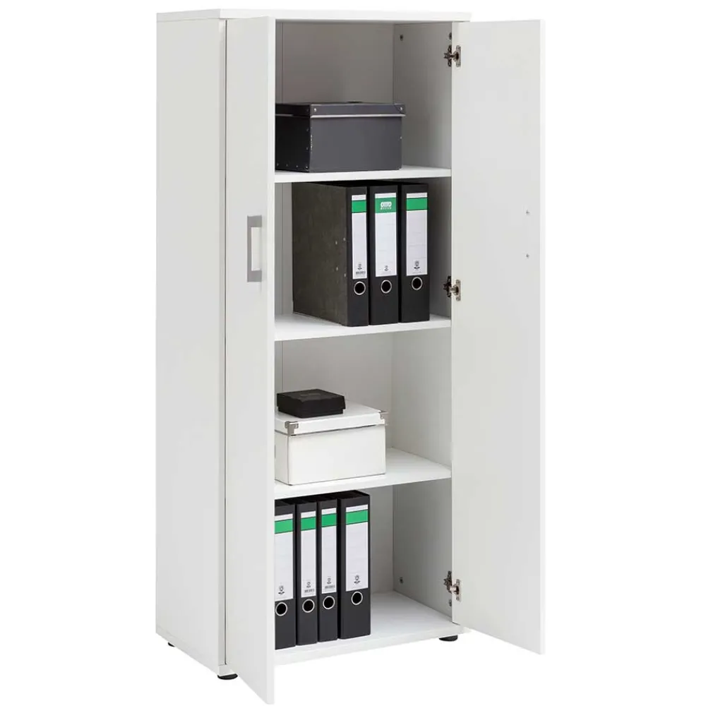 Wohnen Büroschränke*65x147x35 2-türiger Officeschrank in Weiß - Radiassu