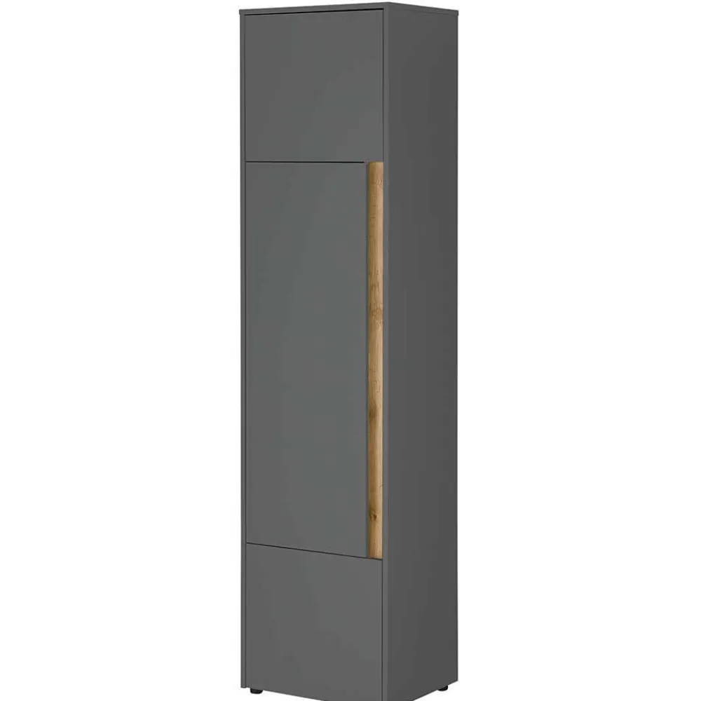 Wohnen 50x200x40 3-türiger Schrank in Anthrazit - Ahilav