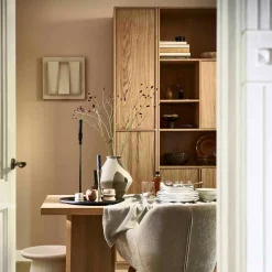 Wohnen 40x199x40 2-türiger Schrank in Eiche Furnier - Ewana