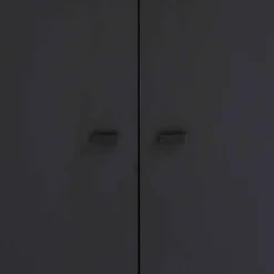 Wohnen 60x170x33 2-türiger Schuhschrank in Schwarz - Anderian