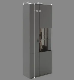 Wohnen Wohnzimmerschränke*75x199x37 2-türiger Wohnzimmerschrank modern - Apulco