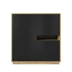 Wohnen 122x126x40 2-türiges Highboard mit Fach - Ilunas