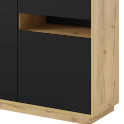 Wohnen 122x126x40 2-türiges Highboard mit Fach - Ilunas