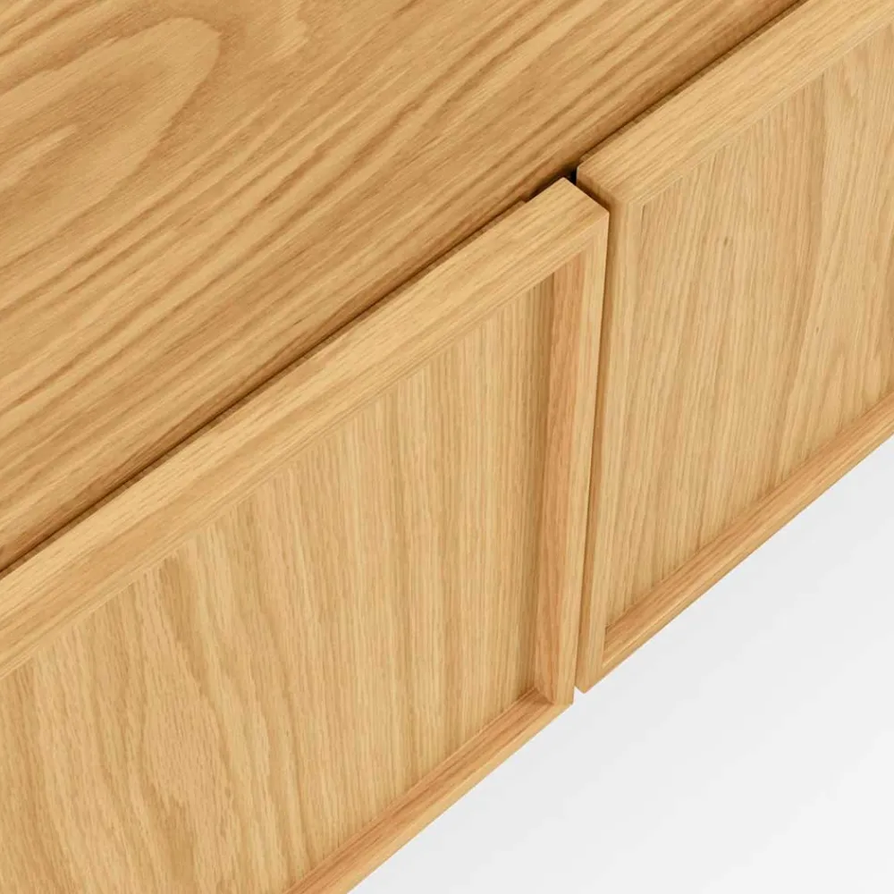 Wohnen 112x51x42 2-türiges TV Lowboard in Eiche - Ravilon