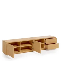 Wohnen 200x44x36 TV Board in Eiche Furnier - Elastian