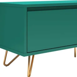 Wohnen 120x45x40 TV Board in Grün lackiert - Ricriava